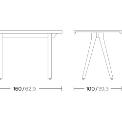 Обеденный стол Vieques High тик KS4103000