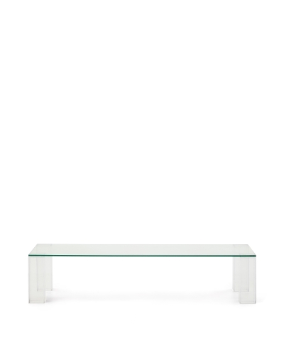 Журнальный столик из закаленного стекла Adularia, прозрачный, 140 x 60