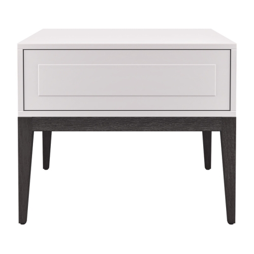 Приставной столик MARBELLA шпон ореха W, матовый серо-бежевый лак