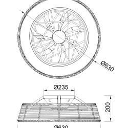Люстра-вентилятор потолочная INDONESIA 7810