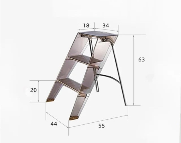 Стремянка Crystal оранжевая