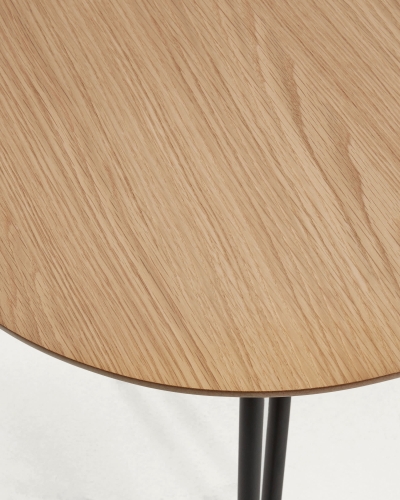 Стол Novaks 140 (220) х90 черный, шпон натуральный