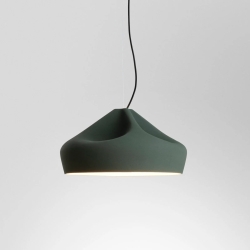 Подвесной светильник Pleat Box 47 темно-зеленый / белый