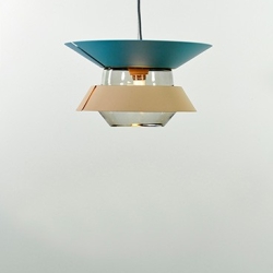 Люстра Overlay S25 серое стекло - синий/голубой/бежевый