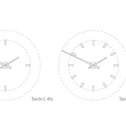 Часы Nomon Tacon 4 L Black. (основа - хромированная сталь/стрелки - черный лак) D=100см