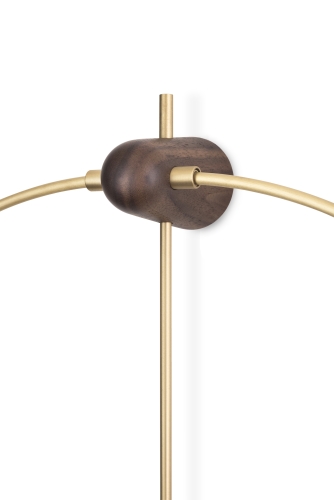 Часы Nomon Micro Anda Gold,  (основание - латунь/стрелки - орех/центр-латунь). D=40см, H=50см