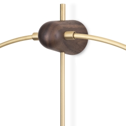 Часы Nomon Micro Anda Gold,  (основание - латунь/стрелки - орех/центр-латунь). D=40см, H=50см