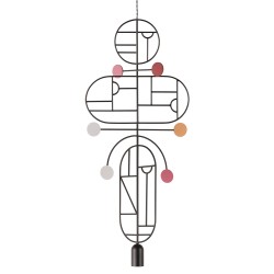 Подвесной светильник NOMON HOME WOODEN DOTS, CONF. 19, GRAPHITE/COLOR