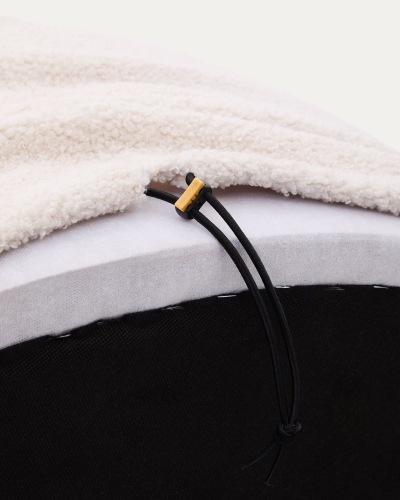 Чехол на пуф Kaeli из экрю букле Ø 60 см