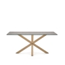 Arya Стол обеденный 160x90 древесный с керамической столешницей Iron Moss
