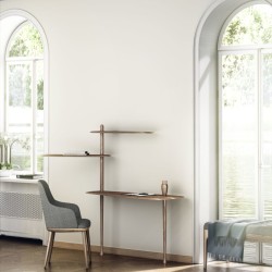 Стол письменный с полками Unico массив ореха