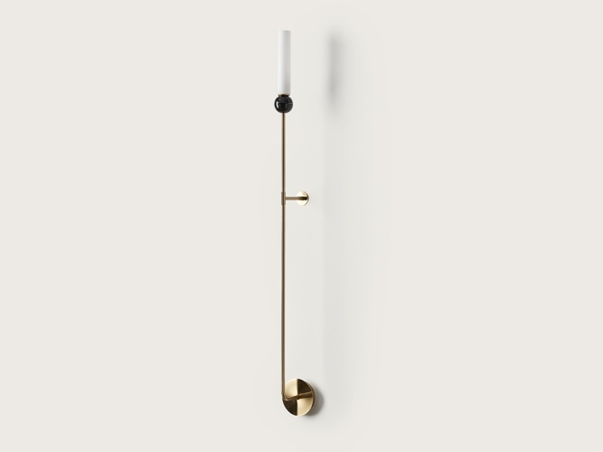 Бра Delie L золотой металл - черный мрамор