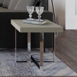 Приставной столик VIGO глянцевый серо-бежевый лак