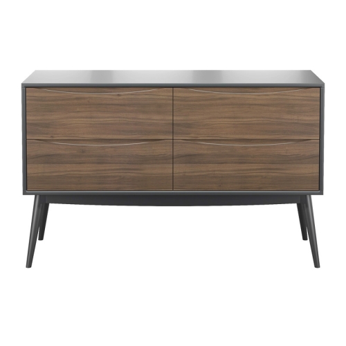 Комод SEVILLA серый матовый лак, шпон ореха F