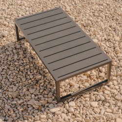 Comova Журнальный столик  для улицы из черного алюминия 60 x 114 см