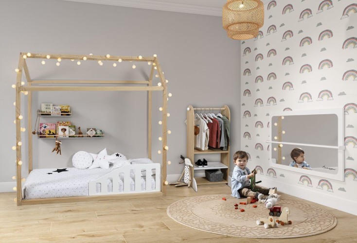 Кровать Micuna Tipi House 140*70 MONT-1874 water wood