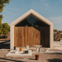 Приставной столик Mesquida из зеленого терраццо Ø 39