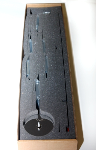 Часы Nomon Tacon 4 L, RED. (основа - хромированная сталь/стрелки - красный лак) D=100см