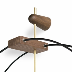 Часы Nomon Micro BARCELONA (основание - орех и фиберглас/стрелки - орех/центр - латунь). D=42см, H=54см