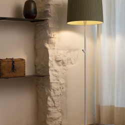 Абажур подвесной из текстиля ø500 * 350 оливково-зелёный