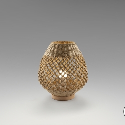 Настольная лампа YAIZA с абажуром из бумажной веревки