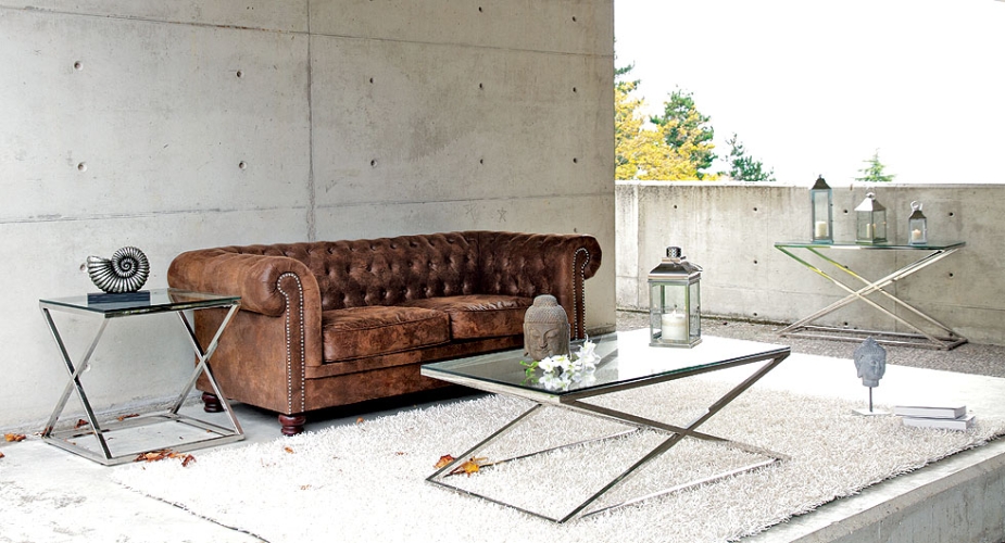 Стеклянный столик Hermes