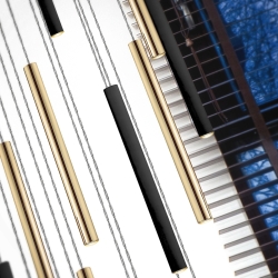 Подвесной светильник Varas 25L черно-золотой DIM