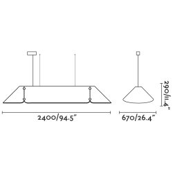 Люстра Fonovia серая 24 см 50W 4000K