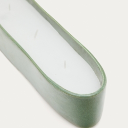 Sapira Свеча керамическая зеленая 6 x 34,5 см