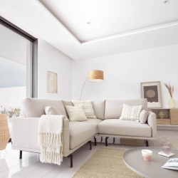 Картина Nannete с геометрическими фигурами в бежевом цвете 50 x 70 см