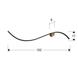 Siloe Настенный светильник черный/золотой