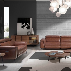 Диван 3-х местный 5319-3P-M1595 /6117 с реклайнером коричневый