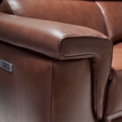 Диван 3-х местный 5319-3P-M1595 /6117 с реклайнером коричневый