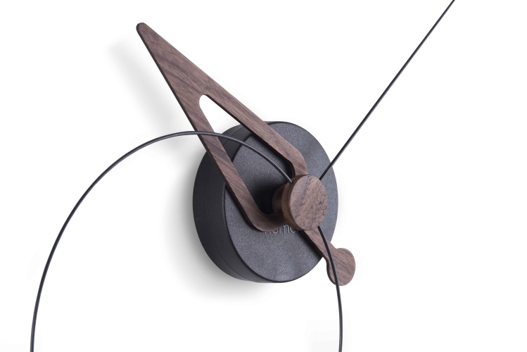 Часы Nomon Pico Color (с делениями часа) (черный-орех-черный). D=40см