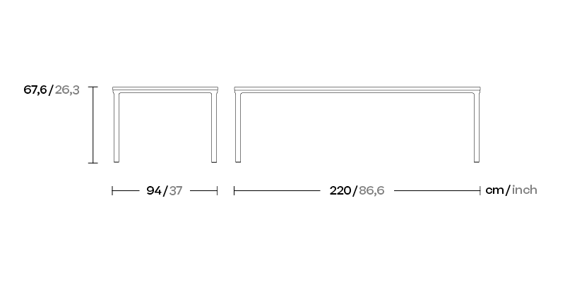 Низкий обеденный стол Park Life 220x94  KS1101400