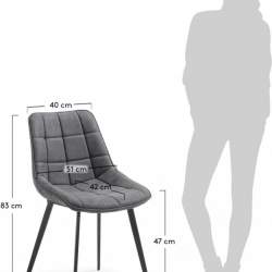 Стул Adah графитовый