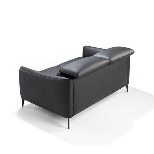 Диван 5359-2P /6058 2-х местный черный кожаный