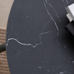 Обеденный стол RODONA CARBON MATTE стекло D140