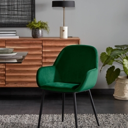 Кресло Konna бархат зелёный