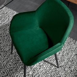 Кресло Konna бархат зелёный