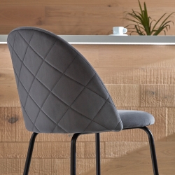 Барный стул Mystere серый бархат