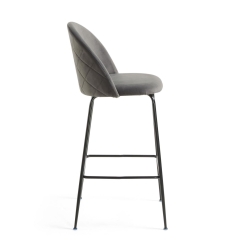 Барный стул Mystere серый бархат
