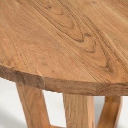 Круглый стол Nahla из массива акации с натуральной отделкой Ø 90 см