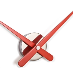 Часы Nomon RODON MINI L RED (основа - хромированная сталь/стрелки - красный лак) D=50см