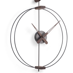 Часы Nomon Micro BARCELONA (основание - орех и фиберглас/стрелки - орех/центр - графит). D42=см, H=54см