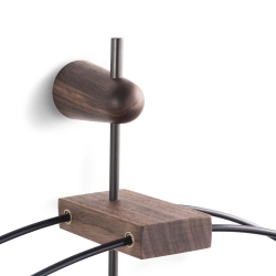 Часы Nomon Micro BARCELONA (основание - орех и фиберглас/стрелки - орех/центр - графит). D42=см, H=54см