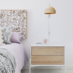 Damila Настенный светильник из ротанга и черного металла