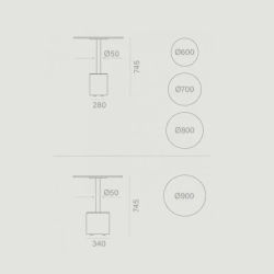 Стул круглый Gus Ø60