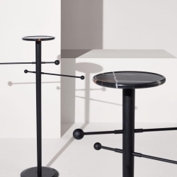 Вешалка для полотенец Momentos черный ясень / мрамор Sahara Noir