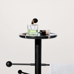 Вешалка для полотенец Momentos черный ясень / мрамор Sahara Noir